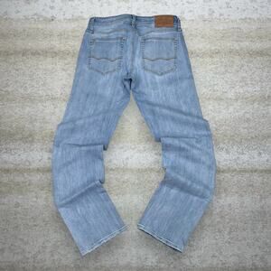 Vintage Y2K American Eagle Jeans 29x32 Skinny Fit Light Wash Tan Logo Tab